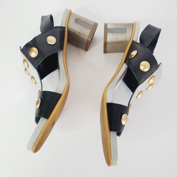 ZINDA SPAIN Metallic Chunky Y2K Studded Heeled Sandals - Picture 5 of 10